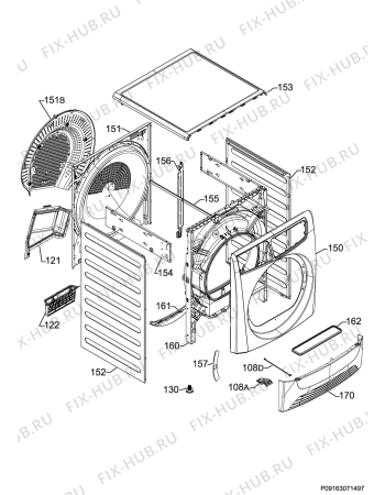 Взрыв-схема сушильной машины Elektro Helios TK8803 - Схема узла Housing 001